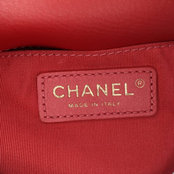 Pre-owned Chanel Quilted Metallic Calfskin Top Handle Flap Pink