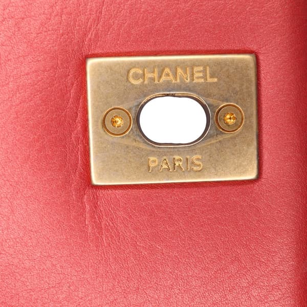 Pre-owned Chanel Quilted Metallic Calfskin Top Handle Flap Pink