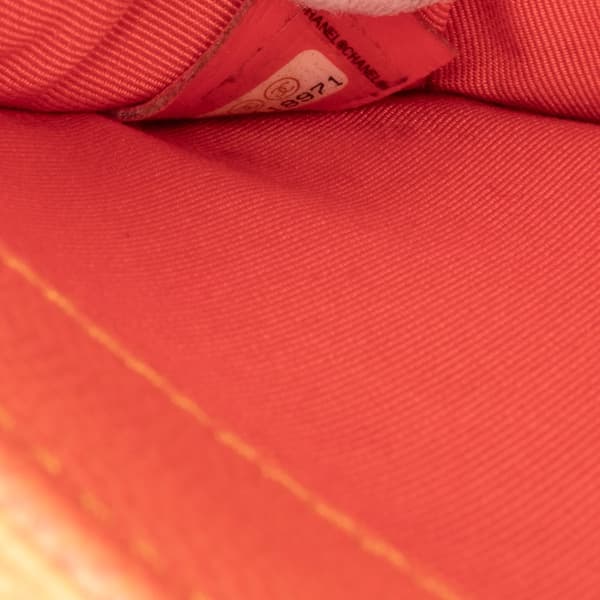 Pre-owned Chanel Small Quilted Caviar Sunset On The Sea Flap Orange