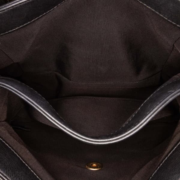 Pre-owned Chanel Quilted Calfskin Gold Top Handle Flap Black