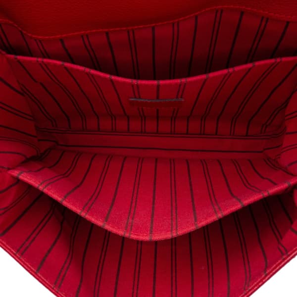 Pre-owned Louis Vuitton Monogram Empreinte Pochette Metis Red