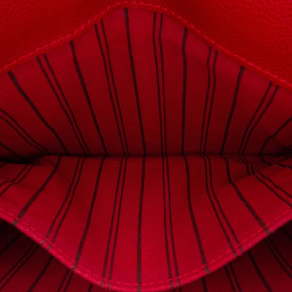 Pre-owned Louis Vuitton Monogram Empreinte Pochette Metis Red