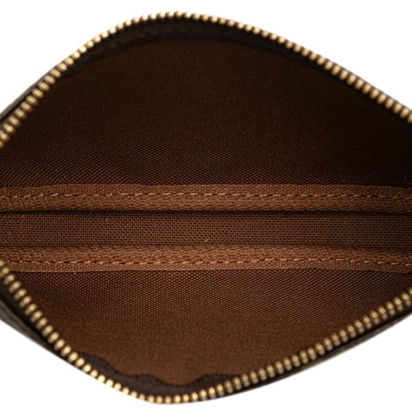 Pre-owned Louis Vuitton Monogram Mini Pochette Accessoires Brown