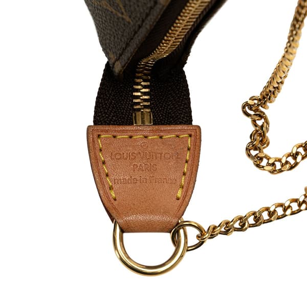 Pre-owned Louis Vuitton Monogram Mini Pochette Accessoires Brown
