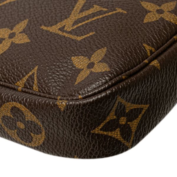 Pre-owned Louis Vuitton Monogram Mini Pochette Accessoires Brown