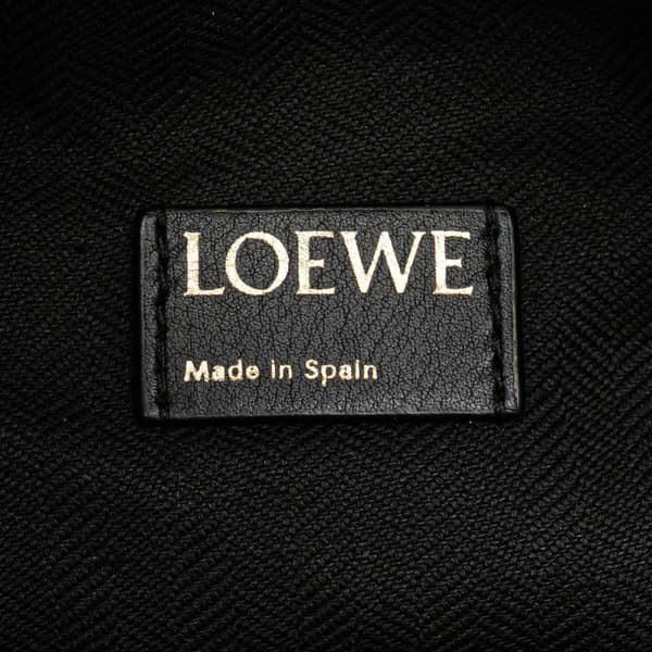 Pre-owned LOEWE Small Anagram Canvas Cubi Bag Brown