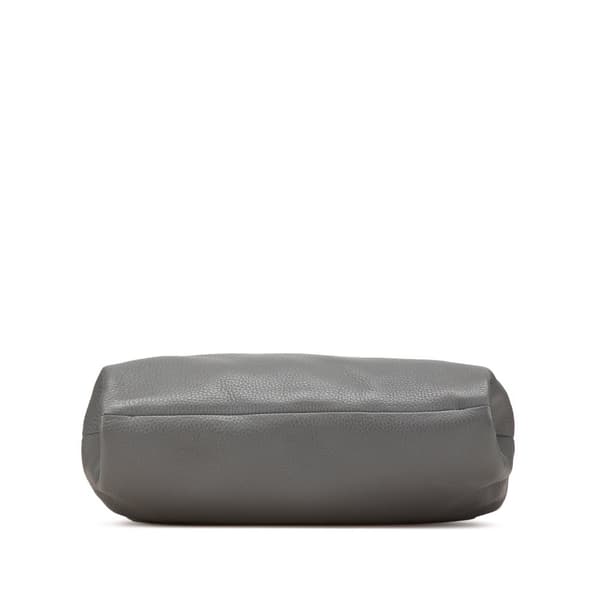Pre-owned Prada Vitello Daino Double Zip Convertible Tote Gray