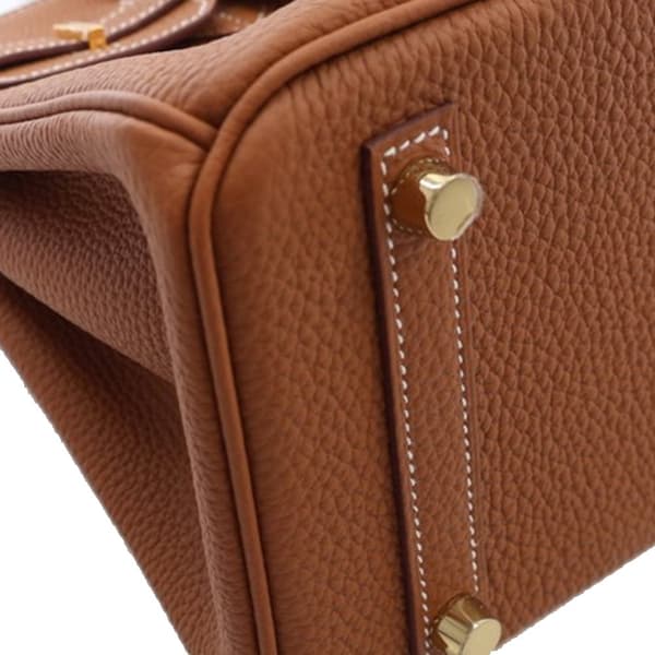 Pre-owned Hermès Togo Birkin Retourne 25 Brown