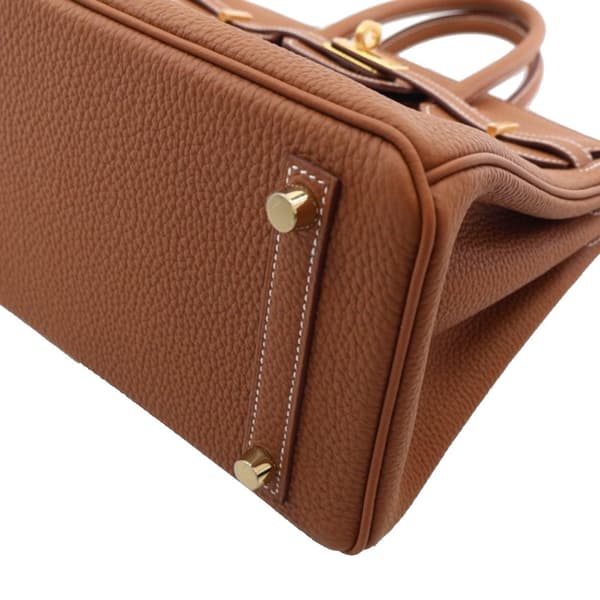 Pre-owned Hermès Togo Birkin Retourne 25 Brown
