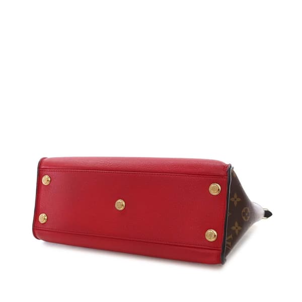 Pre-owned Louis Vuitton Monogram On My Side MM Red