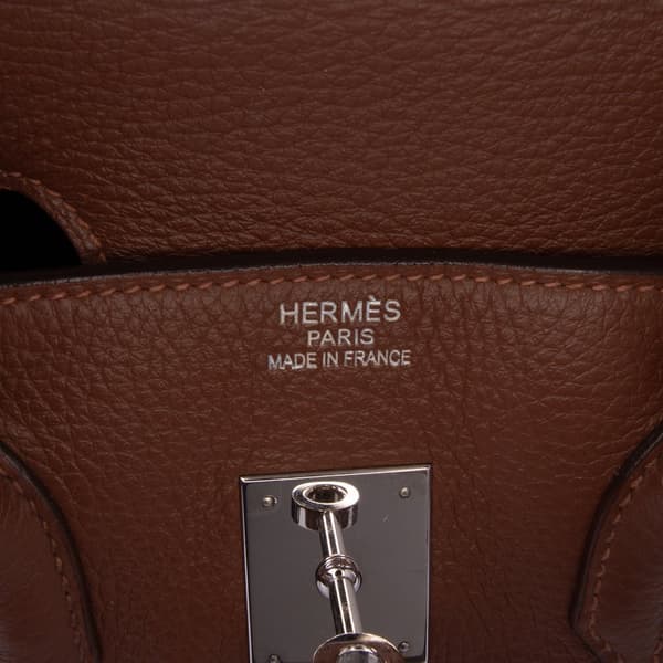Pre-owned Hermès Togo Birkin Retourne 35 Brown