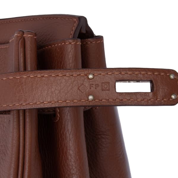 Pre-owned Hermès Togo Birkin Retourne 35 Brown