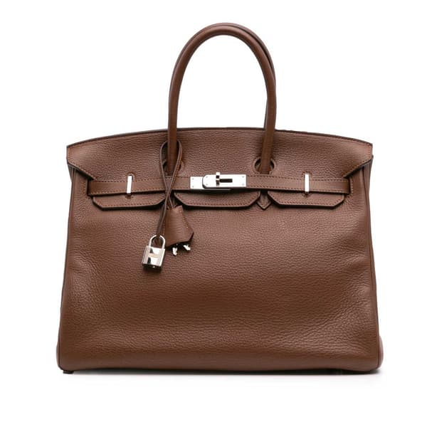 Pre-owned Hermès Togo Birkin Retourne 35 Brown