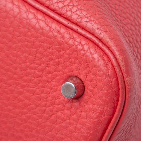 Pre-owned Hermès Clemence Picotin Lock 22 Red