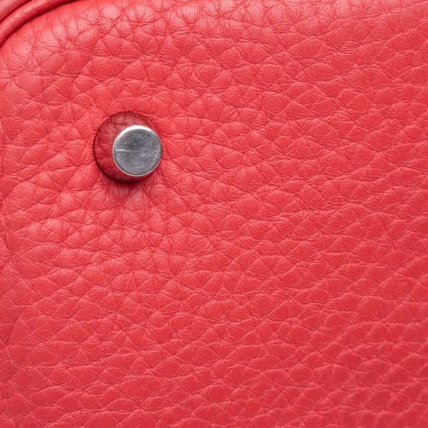 Pre-owned Hermès Clemence Picotin Lock 22 Red