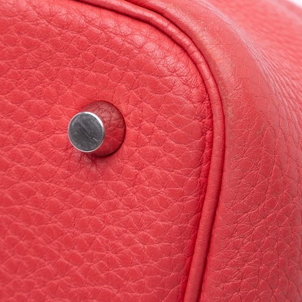 Pre-owned Hermès Clemence Picotin Lock 22 Red
