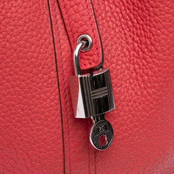 Pre-owned Hermès Clemence Picotin Lock 22 Red