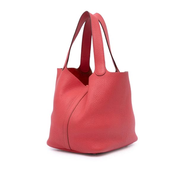 Pre-owned Hermès Clemence Picotin Lock 22 Red