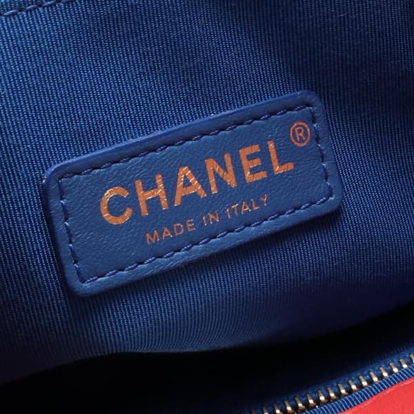 Pre-owned Chanel Large CC Quilted Lambskin 31 Shopping Bag Blue