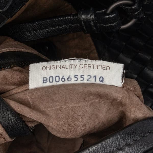 Pre-owned Bottega Veneta Nappa Intrecciato Fold Over Satchel Black