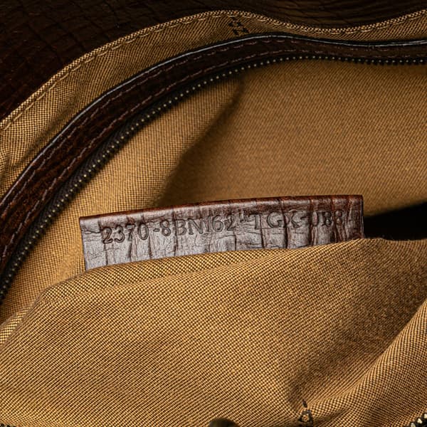 Pre-owned Fendi Zucca Canvas Etniko Handbag Brown