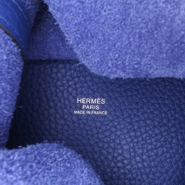 Pre-owned Hermès Clemence Picotin Lock 18 Blue