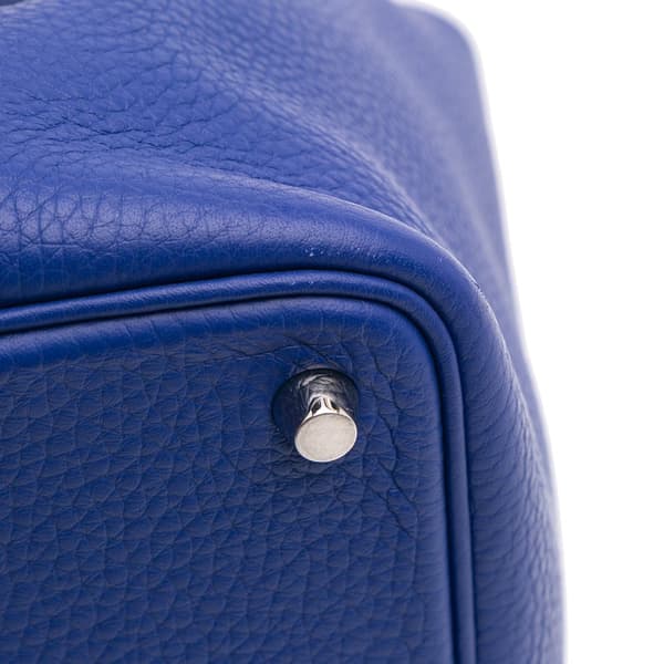 Pre-owned Hermès Clemence Picotin Lock 18 Blue