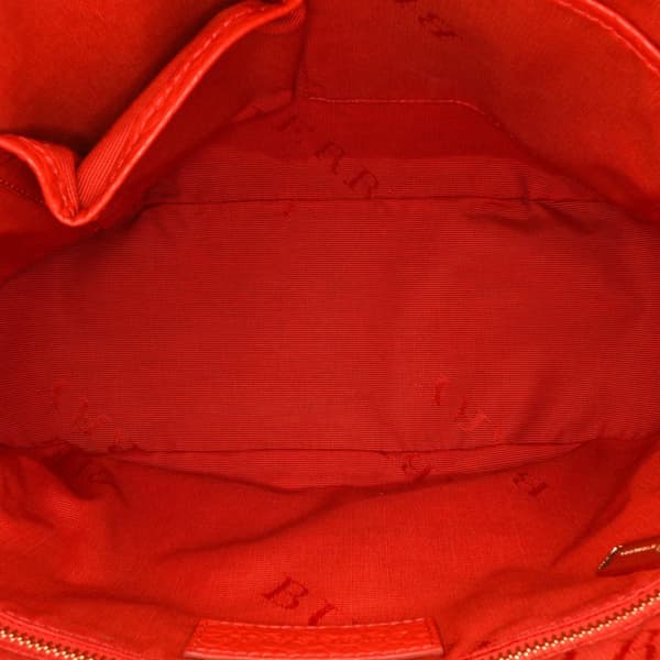 Pre-owned Burberry Heritage Grain Check Embossed Orchard Bowling Bag Red