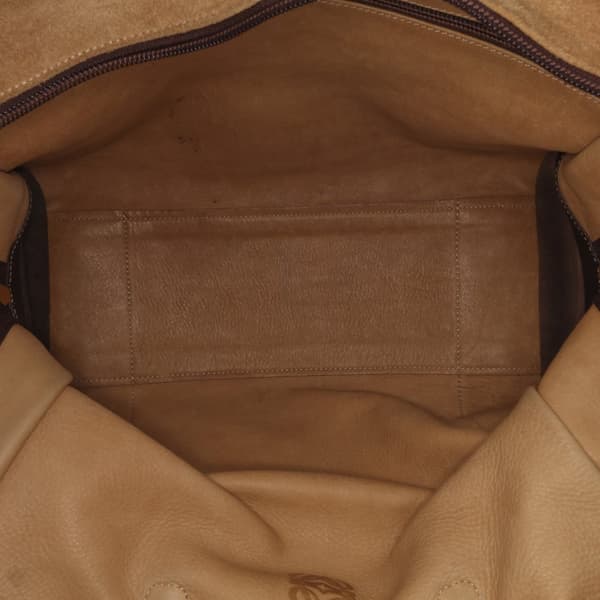Pre-owned LOEWE Suede Amazona 32 Brown