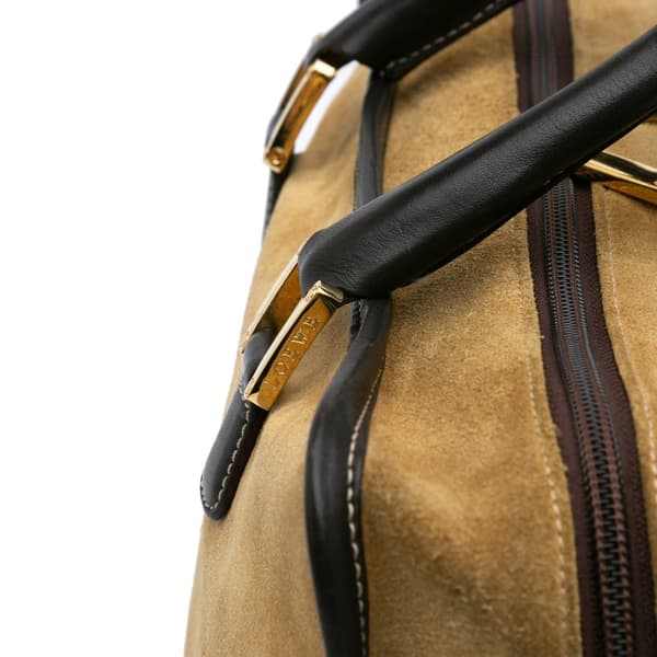 Pre-owned LOEWE Suede Amazona 32 Brown