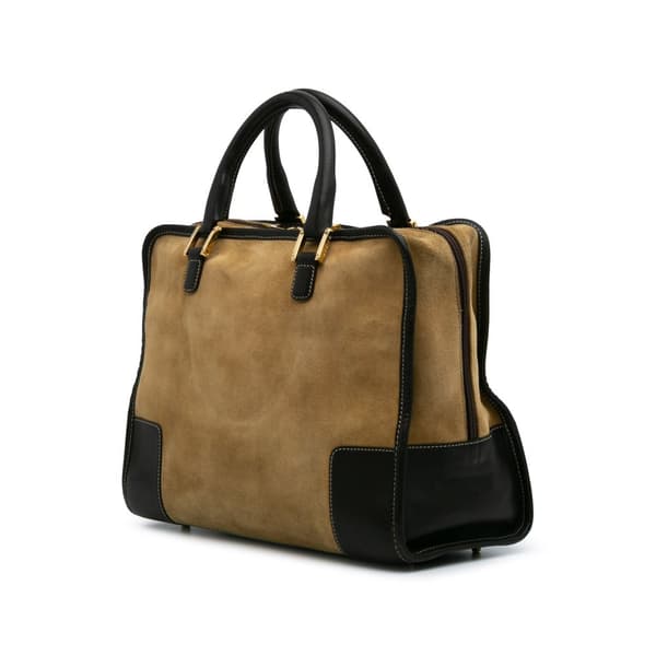 Pre-owned LOEWE Suede Amazona 32 Brown