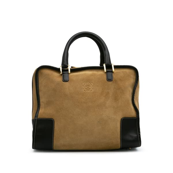 Pre-owned LOEWE Suede Amazona 32 Brown
