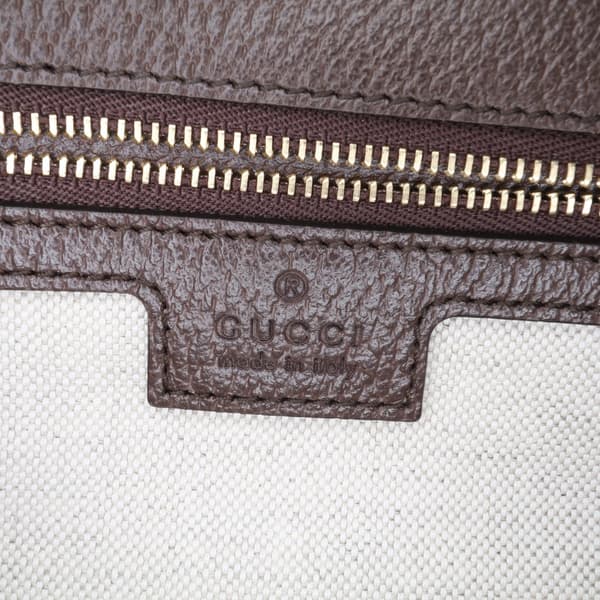 Pre-owned Gucci Small Jumbo GG Canvas Web Ophidia Top Handle Flap Brown