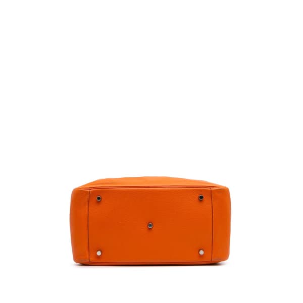 Pre-owned Hermès Clemence Lindy 34 Orange