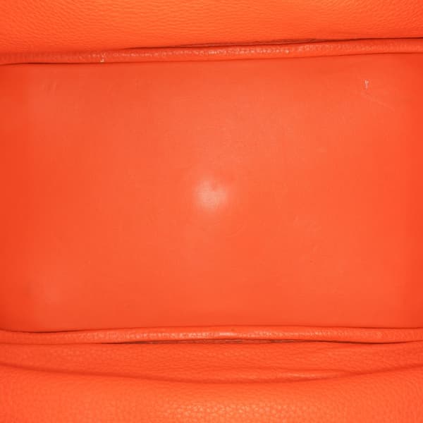 Pre-owned Hermès Clemence Lindy 34 Orange