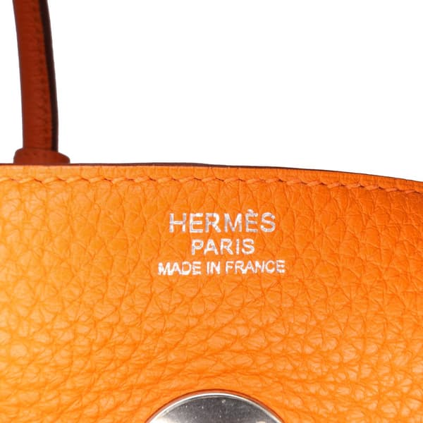 Pre-owned Hermès Clemence Lindy 34 Orange