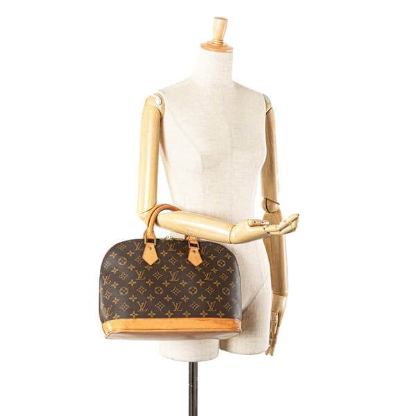 Pre-owned Louis Vuitton Monogram Alma PM Brown