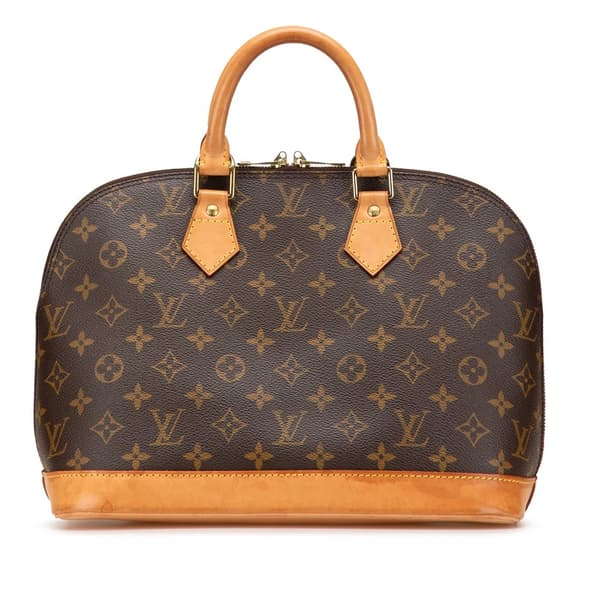 Pre-owned Louis Vuitton Monogram Alma PM Brown