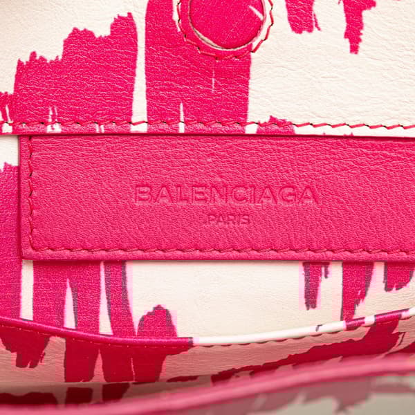 Pre-owned Balenciaga Mini Leather Papier A4 Satchel Pink