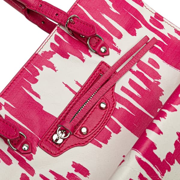 Pre-owned Balenciaga Mini Leather Papier A4 Satchel Pink