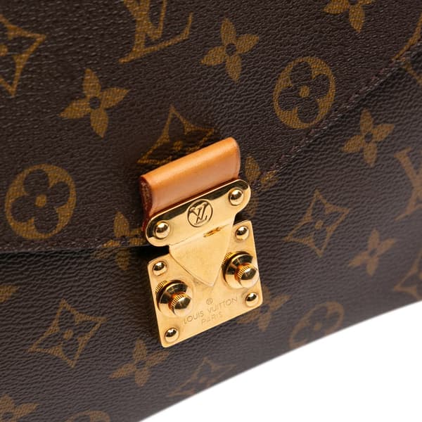 Pre-owned Louis Vuitton Monogram Pochette Metis Brown
