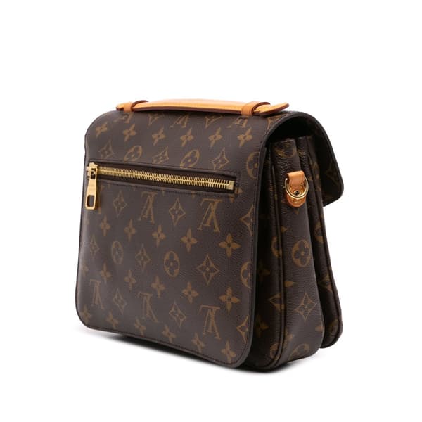 Pre-owned Louis Vuitton Monogram Pochette Metis Brown