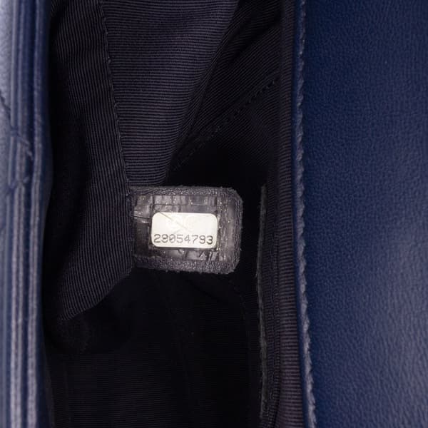 Pre-owned Chanel Mini Lambskin In The Loop Flap Blue