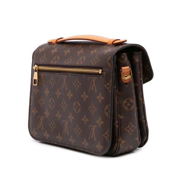 Pre-owned Louis Vuitton Monogram Pochette Metis Brown