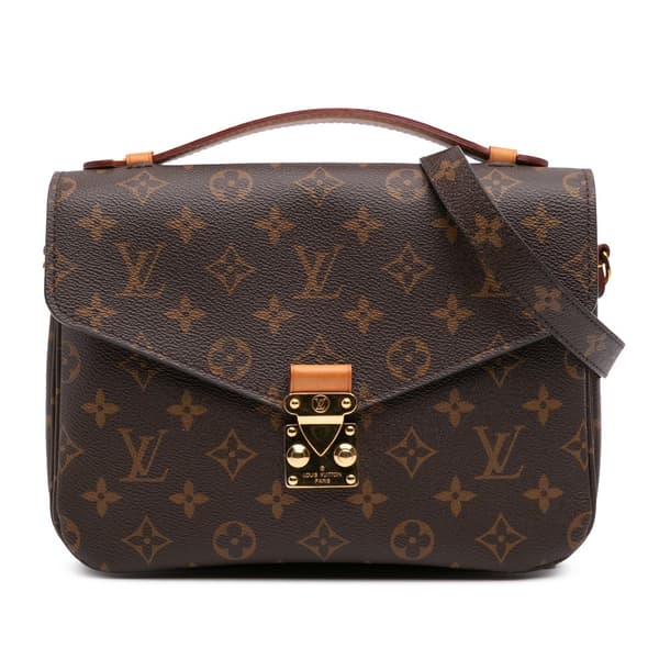 Pre-owned Louis Vuitton Monogram Pochette Metis Brown