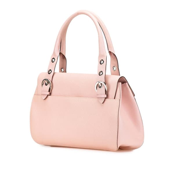 Pre-owned Ferragamo Leather Gancini Handbag Pink