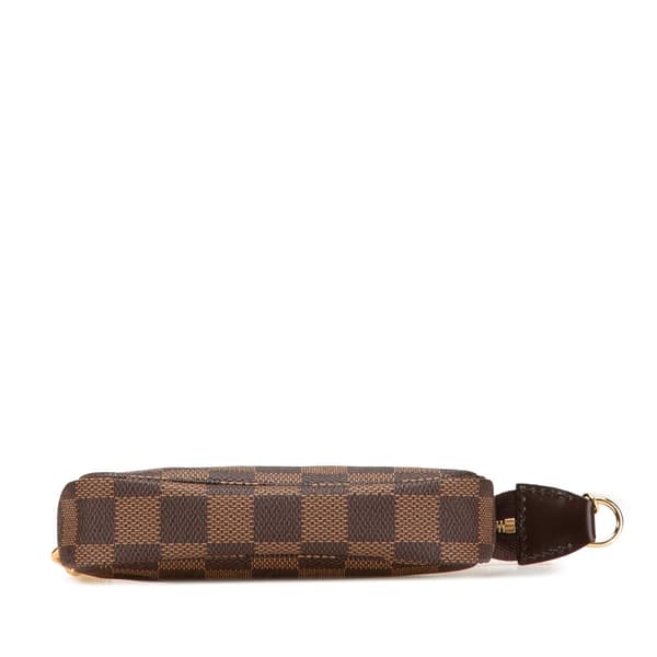 Pre-owned Louis Vuitton Damier Ebene Mini Pochette Accessoires Brown