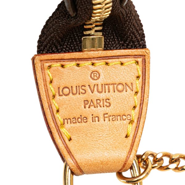 Pre-owned Louis Vuitton Monogram Mini Pochette Accessoires Brown