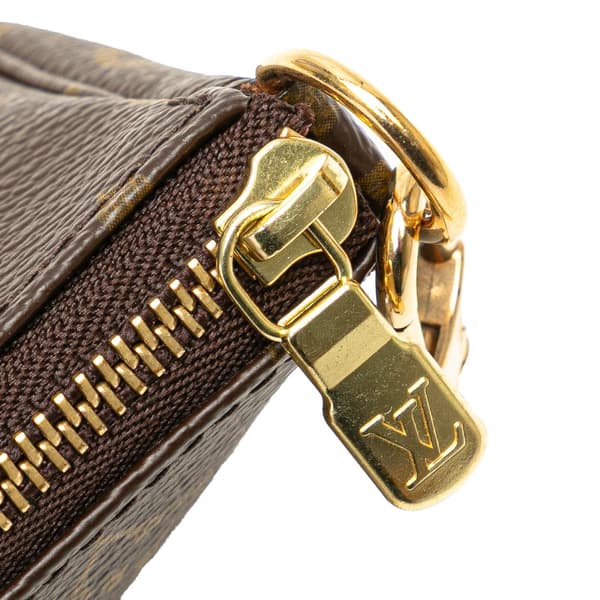 Pre-owned Louis Vuitton Monogram Mini Pochette Accessoires Brown