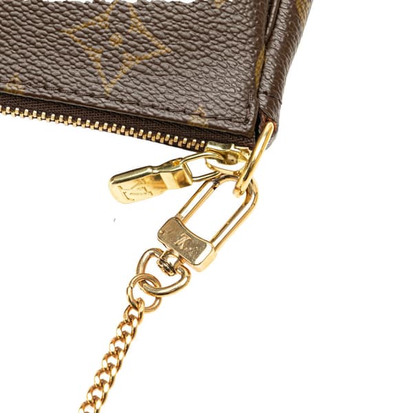 Pre-owned Louis Vuitton Monogram Mini Pochette Accessoires Brown